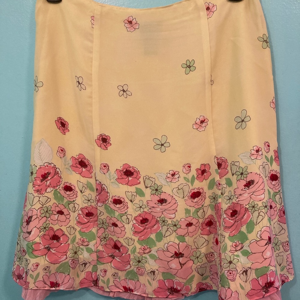 Tailor B. Moss skirt size 10 yellow floral